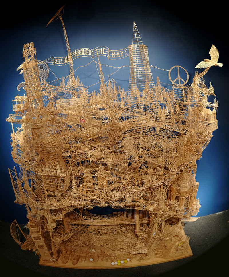 Illustration for article titled La maqueta más fascinante de San Francisco: hecha con 100.000 palillos durante 35 años